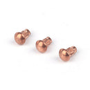 200 Pcs 1/8 inch x 5/16 inch Copper Round Head Solid Rivets Knurled