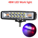 48W 10800LM Car Motorcycle LED Working Lights Fog Warning Flash Strobe Lamps FT