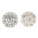 1 x Fashion Elegant Diamond Hollow Diamond-studded Heart Wedding Bridal Bro X6R9