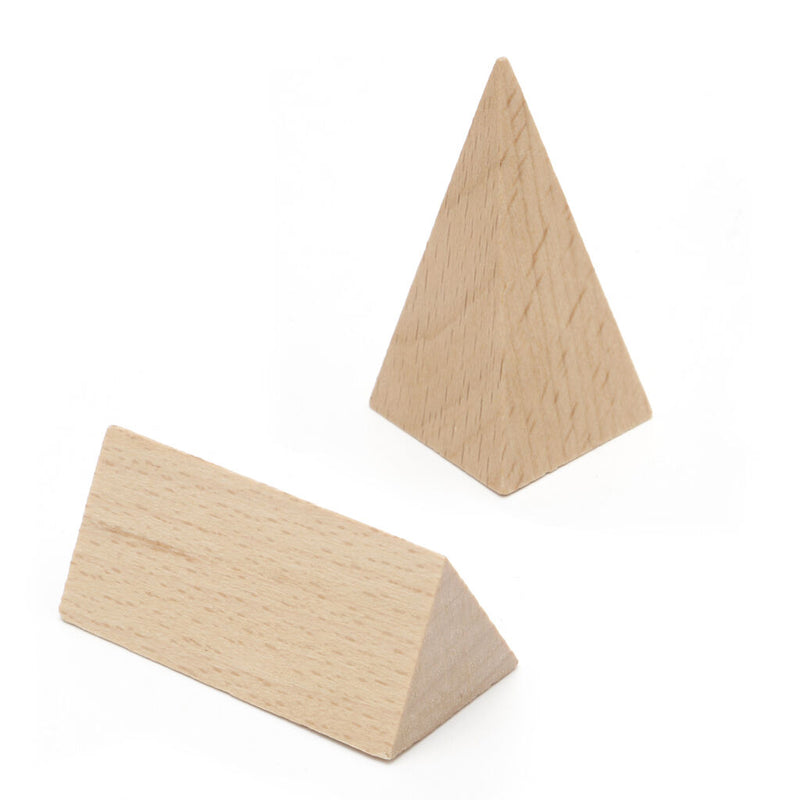 10Pcs Wooden Geometric Solids Shape Learning Resources Cognitive Toys With Bag