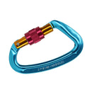 4x Carabiner Clip Rock Climbing Mountaineering Screw Locking Buckle Blue