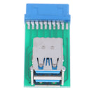 Motherboard 20Pin Header To 2 Ports USB 3.0 Type A Female Port HUB Adapters Pg