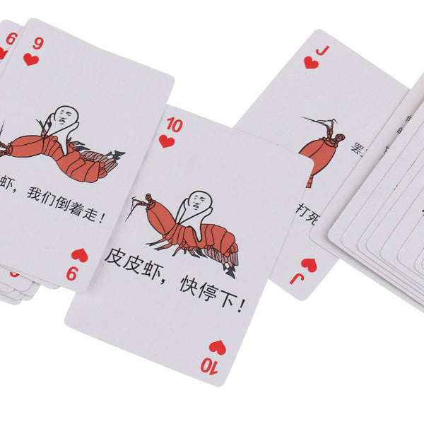 Unique Playing Cards Poker Set Funny Images Party Desk Games Pipi Shrimp
