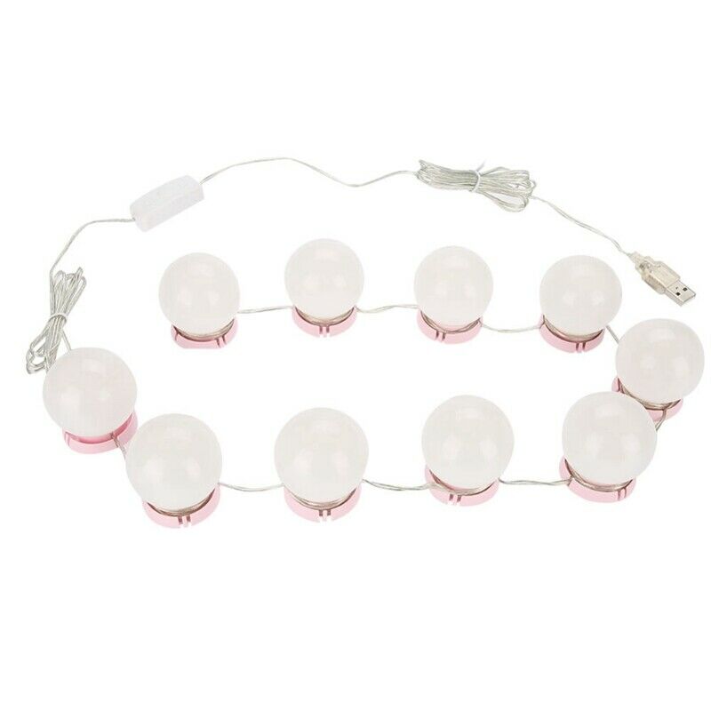 Makeup Mirror Vanity Led Light Bulbs Kit Usb Charging Port Cosmetic Lighted B6D1