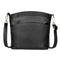 Solid Color Shoulder Messenger Handbags Women Leather Crossbody Bag (Black)