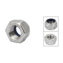 25pcs M8x1.25mm 304 Stainless Steel lock Nylon Insert Hex Lock Nuts N9M3