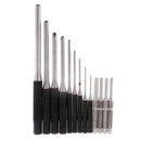 2X(9Pcs Roll Pin Punch Set And 4Pcs Hollow End Starter Punch Tool With Red