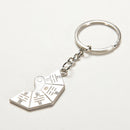 Lovers Split Yin Yang Ba Gua Tai Chi Chrome Satin Couples Key Chains Key Ring Z