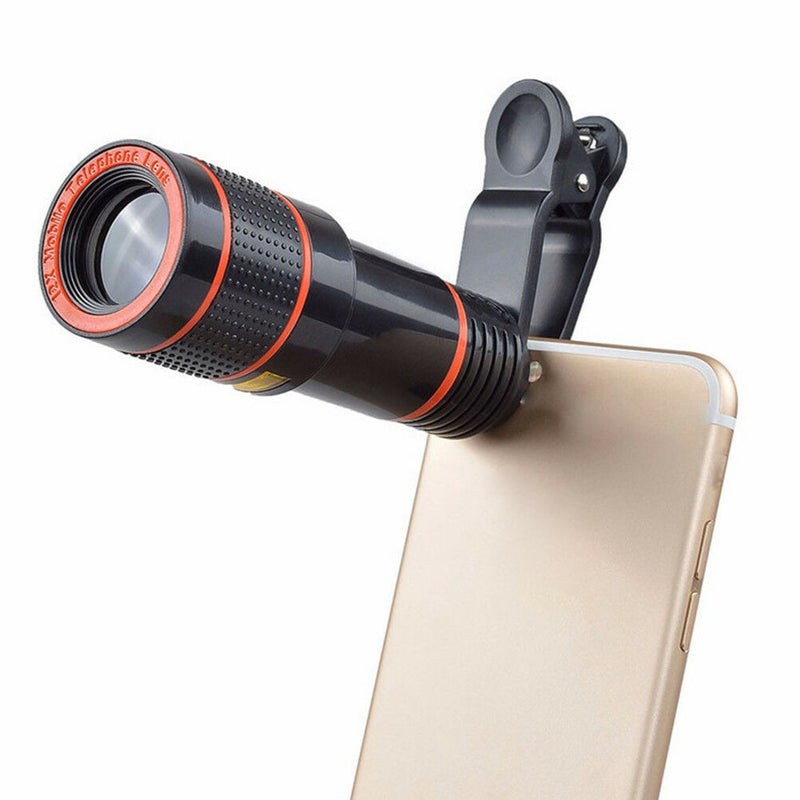 Clip-on 12x Optical Zoom HD Telescope Camera Lens For Universal Mobile Phone M&O