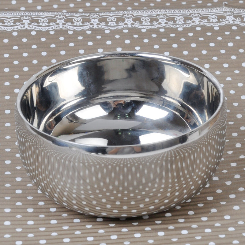 Shinnying Double Layer Stainless Steel Shaving Brush Mug Bowl Cup w/Lid Men Gift
