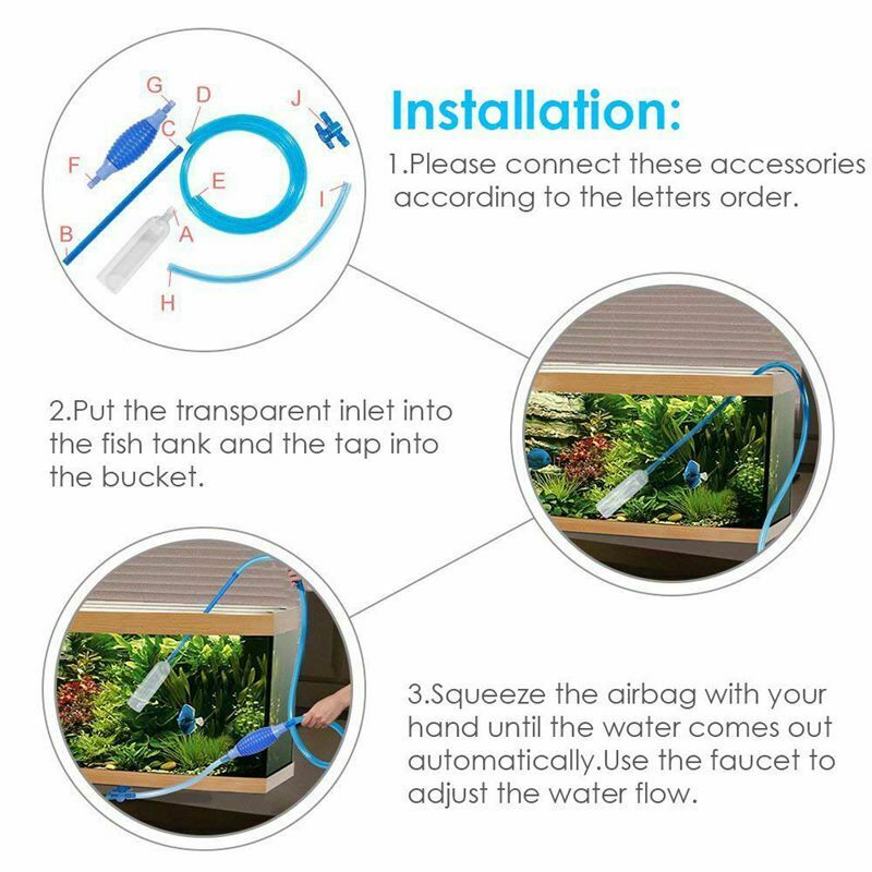 Fish Tank Cleaner Fish Tank Siphon Vacuum Pump Gravel Cleaner Fish Tank Wat