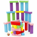 Wooden Stacking Board Games Building Blocks for Kids - 48 Pieces