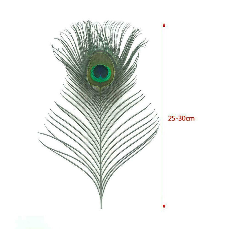 10pcs Real Natural Peacock Tail Eyes Feathers Wedding Party Decoration Fest K9S1
