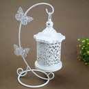 European Wrought Iron Hollow Candlestick Creative Butterfly Hook New Home D