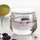 Transparent Clear Glass Milk Mug Coffee Tea Cup With Tea Infuser Filter&Lid New