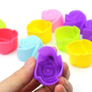 10 Silicone Rose Muffin Cookie Cup Cake Baking Mold Cake Decorating Suppli JYJ