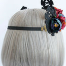 Red Rose Flower Hairbands Queen Crown Head wreath Gothic Headbands Woman Pa