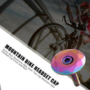 1-1/8 inch Bike Stem Top Cap Bicycle Headset Cap Cover with Bolt Burnt Blue