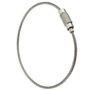 10x Stainless Steel EDC Cable Wire Loop Luggage Tag Key Chain Ring Screw LocA3C