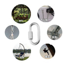 Stainless Steel Quick Link Lock Ring Carabiner for Camping Hiking Hammock