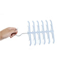 1pc Fishbone Necktie Tie Belt Hanger Rack Shawl Scarf Clip Home Organizer  OZ