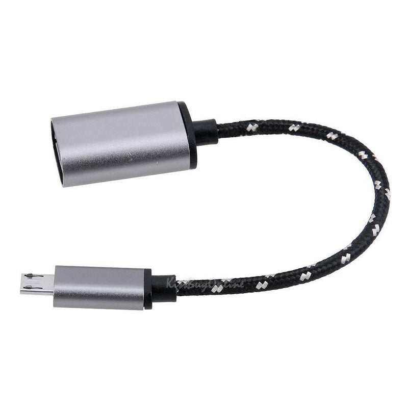 Braided Micro USB Male to USB Female OTG Adapter Cable for Android Smart Phone
