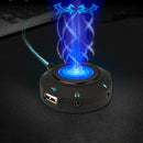 For PC Laptops S2 4 Port USB Sound Card HUB Mic Adapter External Audio Converter