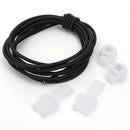 One pair of elastic shoelace lock lock shoelace 120 cm black white
