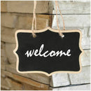 14x Mini Chalkboards Signs Hanging BlackBoard Rectangle Message Board Doubl Z7Q1