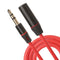 1.2m 3.5mm Male To Female 3-Pole Jack Plug Stereo Audio Aux Extension Cable Cord