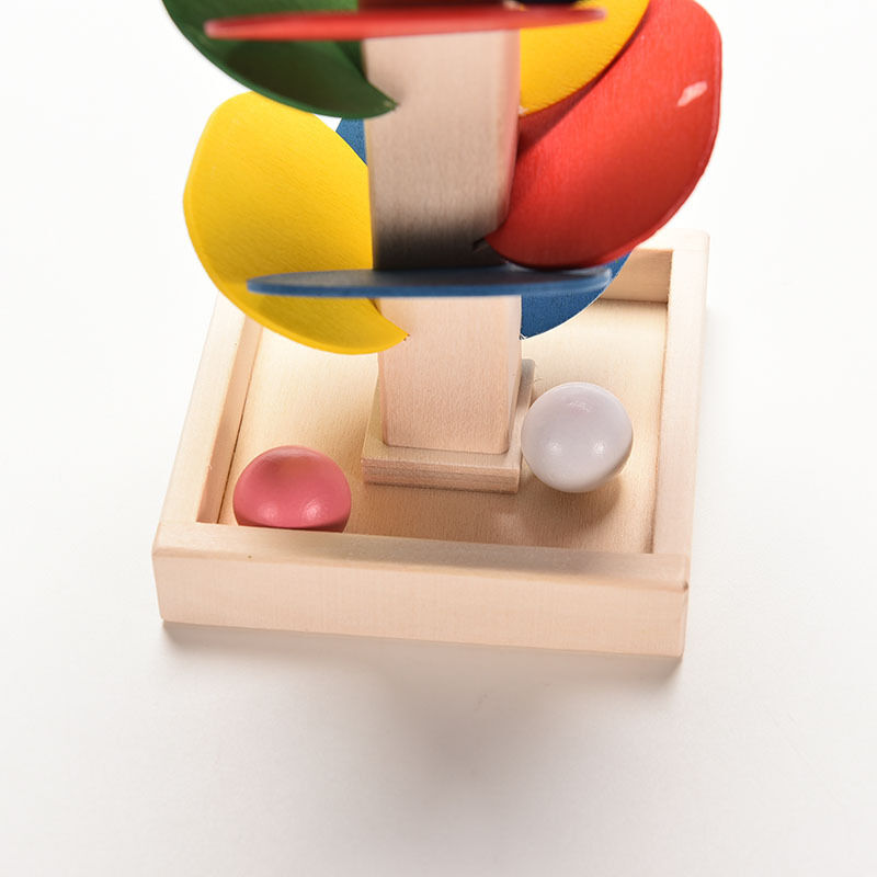 Wooden Tree Ball Run Track Play Game Supplies Kids Intelligence Educational gift