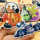 33pc Halloween Stickers Lot Die-cuts For Junk Bullet Cra Scrapbook Journal N8N5