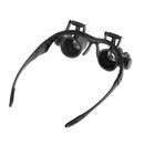 10X 15X 20X 25X Led Glasses Jeweler Magnifier Watch Repair Magnifying Loupe FU