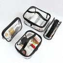 4Pcs Waterproof Transparent Pvc Bath Cosmetic Bag Women Make Up Case Travel