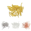 200pcs Copper Engraved Curved Noodle Tube Spacer Beads Jewelry Findings 25mm