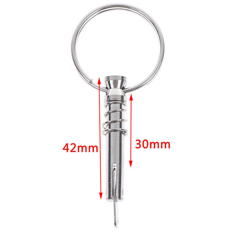 1pcs 6.3mm Stainless Steel Quick Release Pin ring for Boat Top Deck Hinge Mar Bj