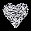 200 Pieces White Round Numbers Spacers Beads 7 mm S2Q9