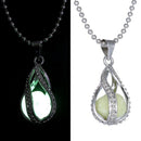 Gilrls Women Fashion The Little Mermaid's Teardrop Glow in Dark Pendant Necklace