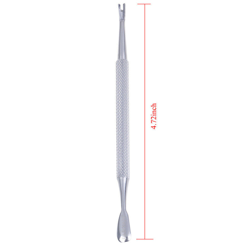 Stainless Steel Cuticle Nail Pusher Trimmer Metal Double Sided Dead Skin P Tw Gw