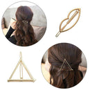 14pcs Simple Hair Clip Korean Geometric Leaf Hairgrip Triangle Hairpin Barrettes