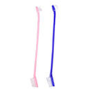 2pcs Dog dual-end toothbrush pet oral dental 2 sided brush helps reduce plaque