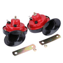 One Pair12V120DB Loud Car Dual-tone Snail Electric Air Horn Siren Universal