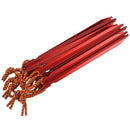 10 PCS Aluminium Alloy 7inch Red Camping Trip Tent Pegs Stake Nail Brand Ne