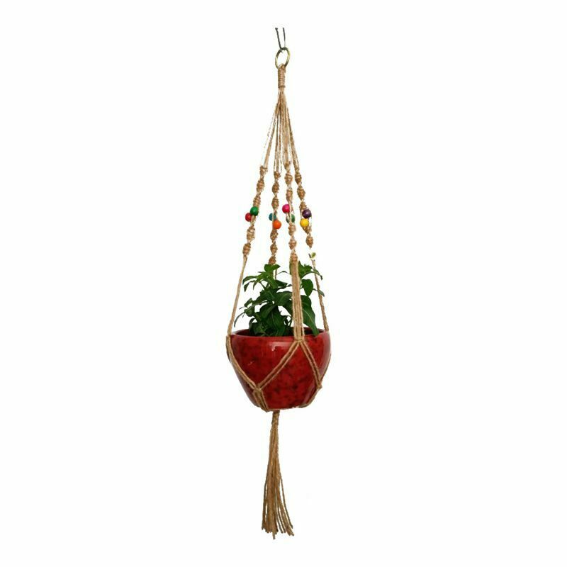 Flower Plant Hanger Pot Hanging Holder Macrame Basket Rope Kit Home Garden