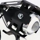 2 Pcs 12V U5 White LED Motorcycle Bike Driving Fog Light Spot Lamps &Switch
