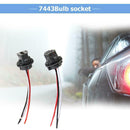 2pcs T20 7443 Car Bulb Holder Lamp Socket Adapter LED Light Wiring Connector