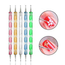 5Pcs Nail Art Dotting Pen Crystal Marbleizing Tool Kit Set Manicure Paintin B5H7