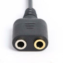 2.5mm Plug to 3.5mm Headphone+Mic Jack Adapter Cable for Panasonic Phone