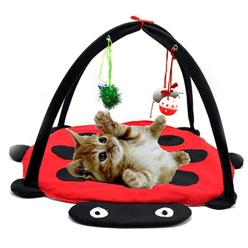 Pet Bed Toys Mobile Activity Playing Mat Pad Blanket House Cats Furniture Tent