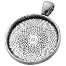 48-Pieces 4 Styles Pendant Trays 24Pcs Round & Square & Heart & Teardrop An C8A2